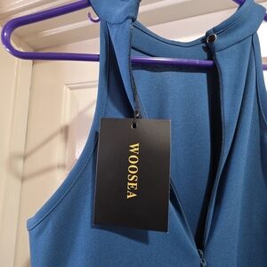 Woosea Teal Wedding Dress